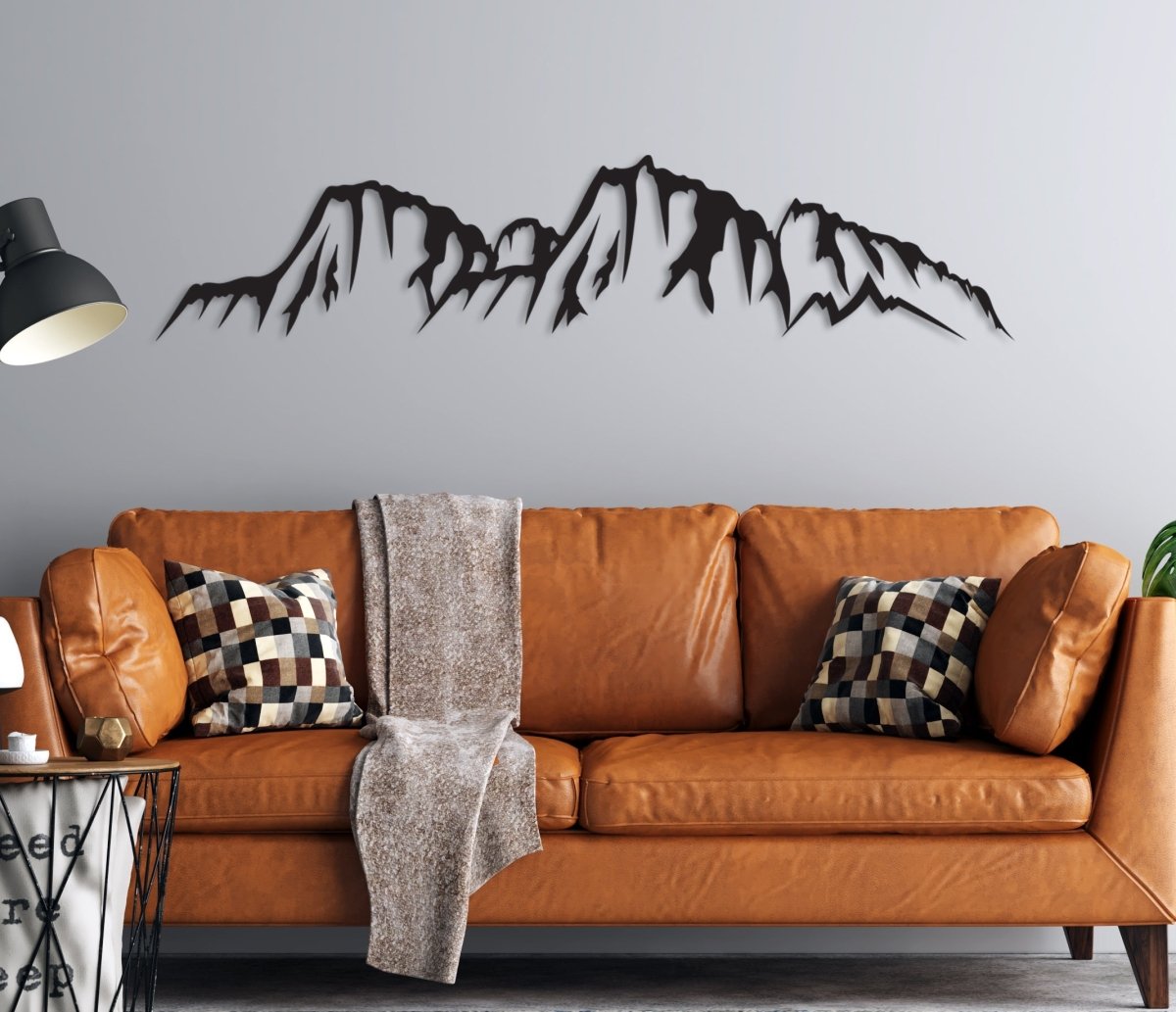Metal Mountain Scene Wall Art - BrossHome Metal Wall Art