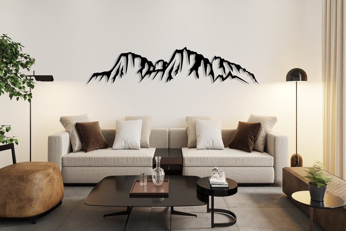 Metal Mountain Scene Wall Art - BrossHome Metal Wall Art