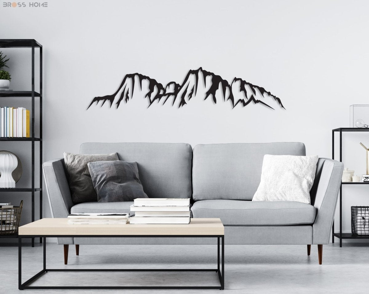 Metal Mountain Scene Wall Art - BrossHome Metal Wall Art