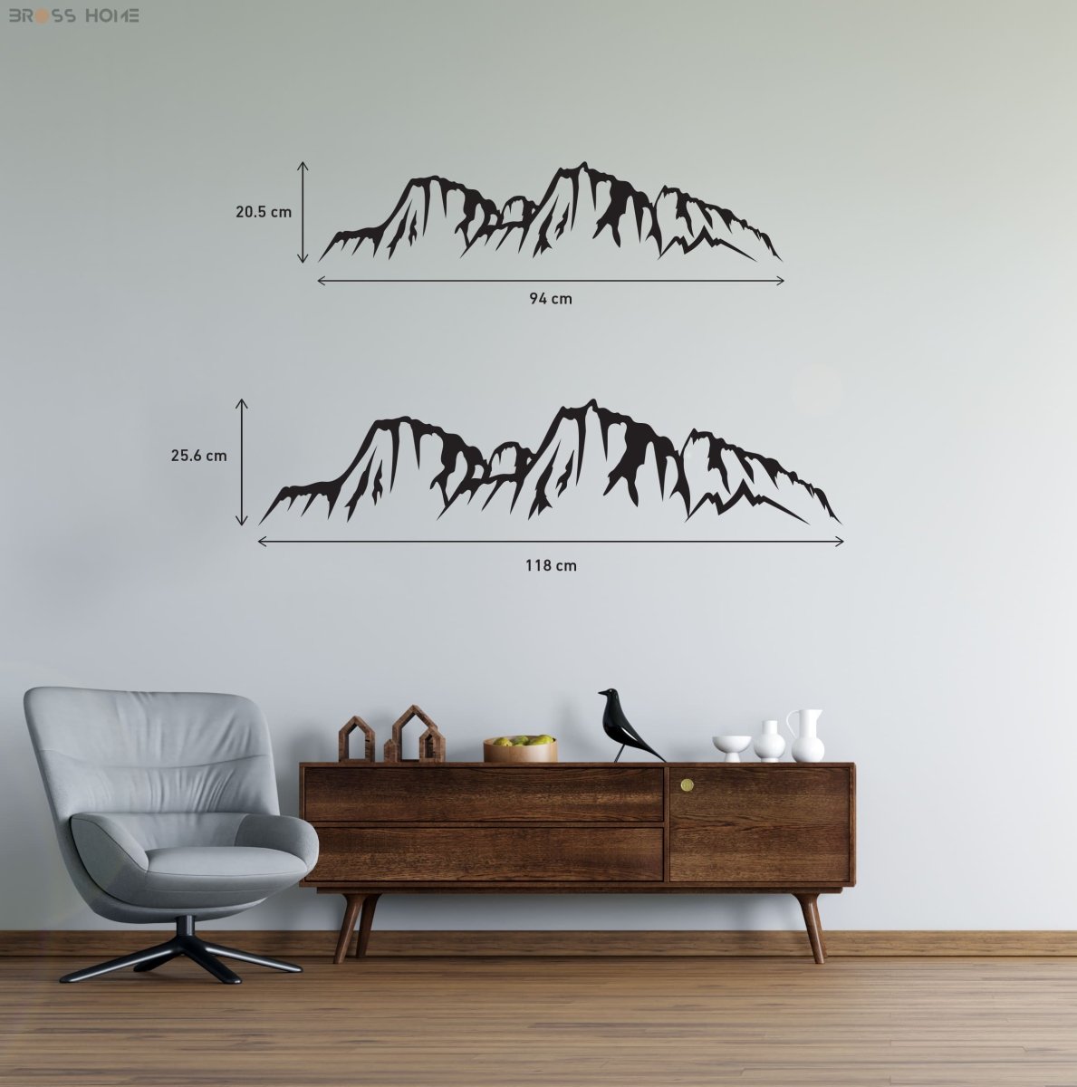 Metal Mountain Scene Wall Art - BrossHome Metal Wall Art