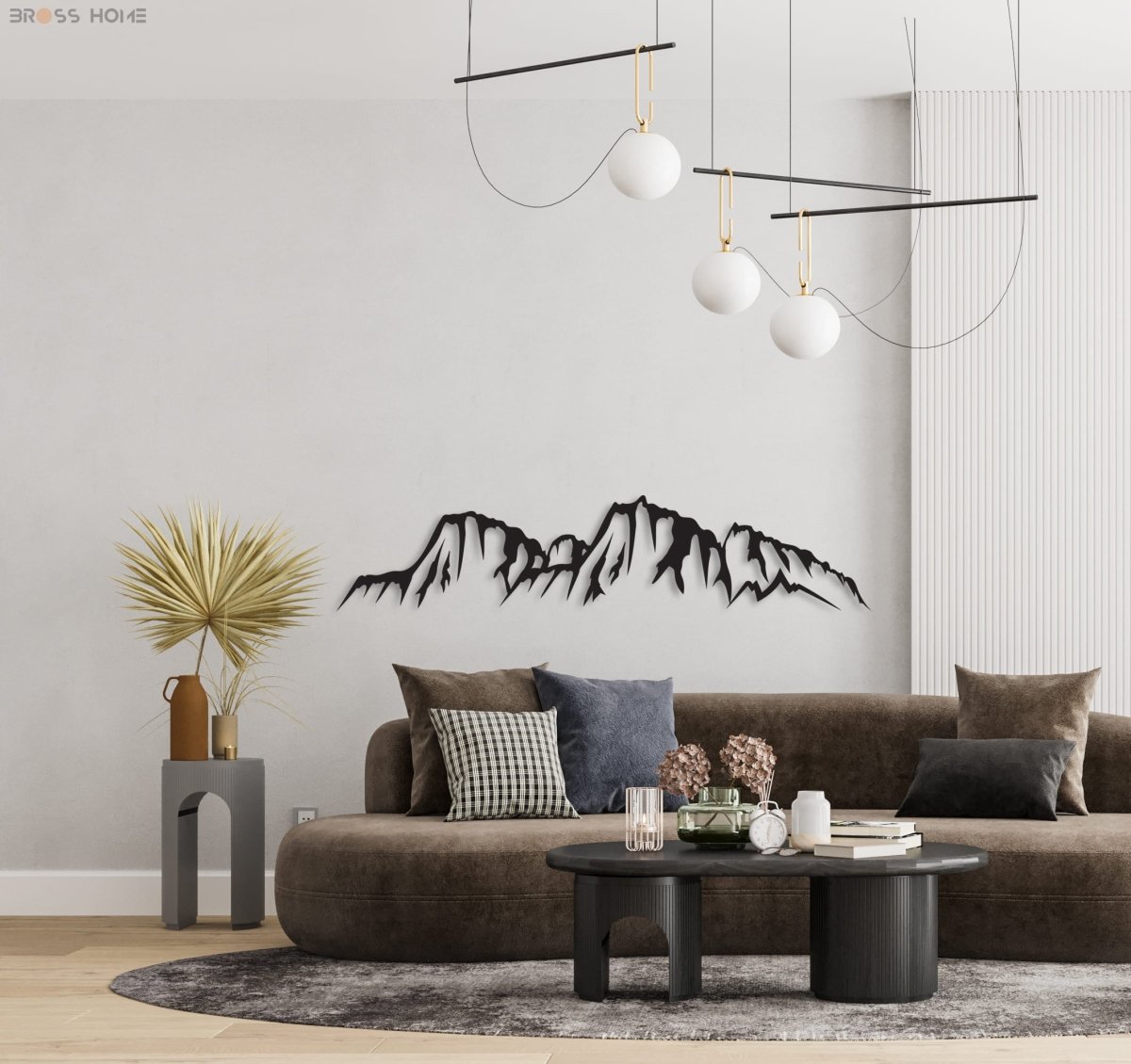 Metal Mountain Scene Wall Art - BrossHome Metal Wall Art