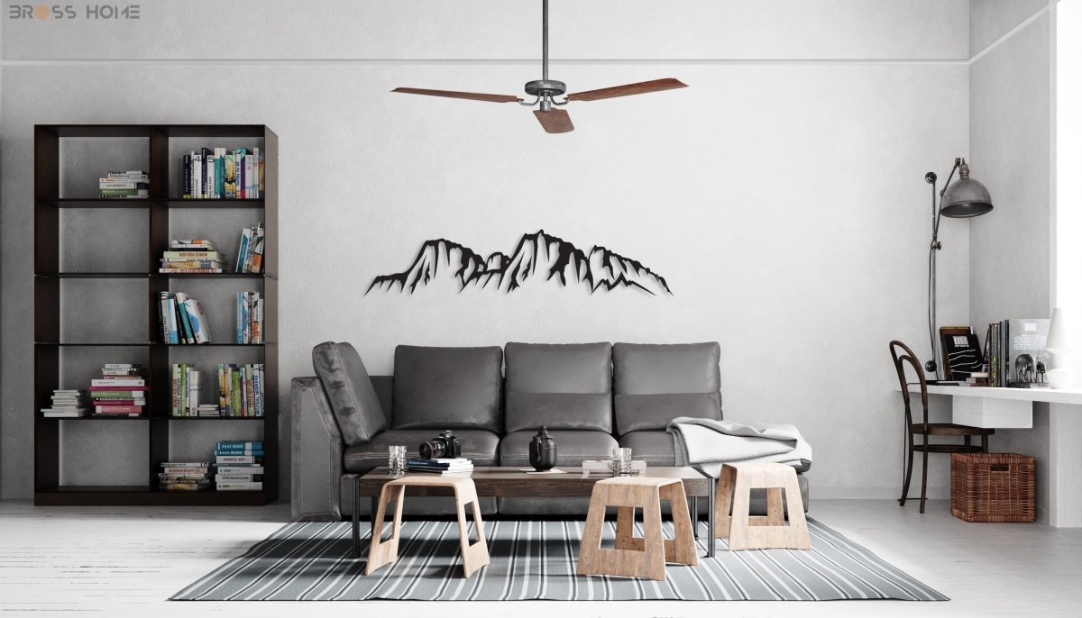 Metal Mountain Scene Wall Art - BrossHome Metal Wall Art