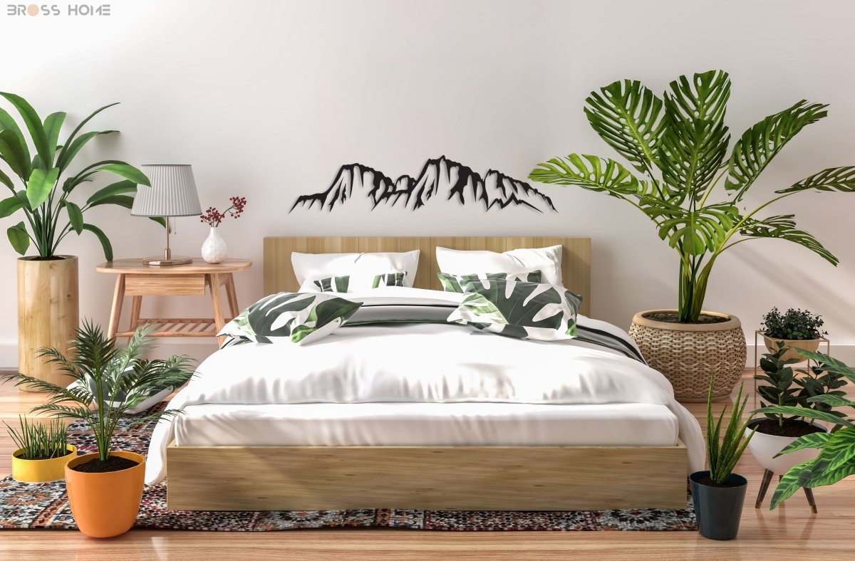 Metal Mountain Scene Wall Art - BrossHome Metal Wall Art