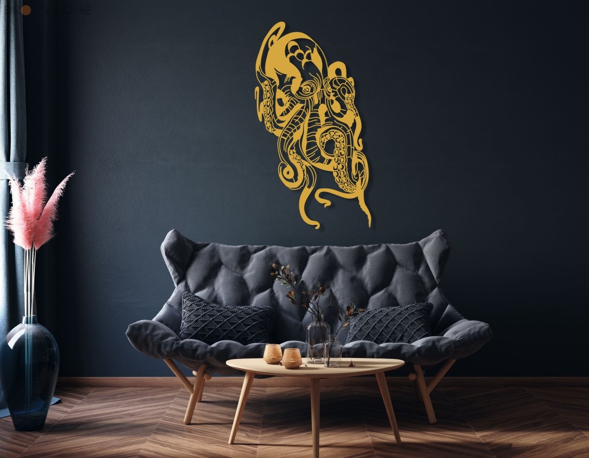 Metal Octopus Wall Art - BrossHome Metal Wall Art