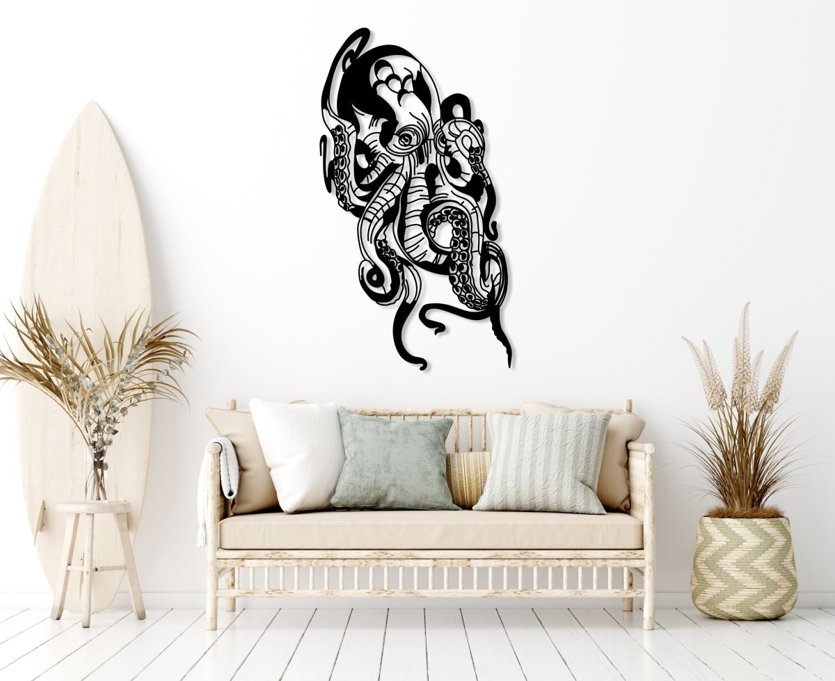 Metal Octopus Wall Art - BrossHome Metal Wall Art