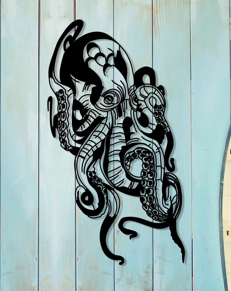 Metal Octopus Wall Art - BrossHome Metal Wall Art