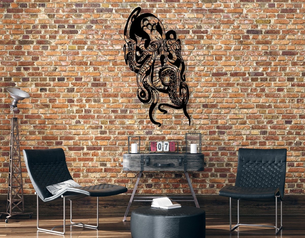 Metal Octopus Wall Art - BrossHome Metal Wall Art