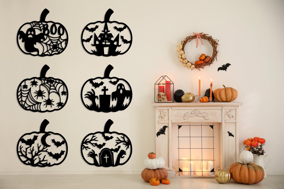 Metal Pumpkin Wall Decor - BrossHome Metal Wall Art