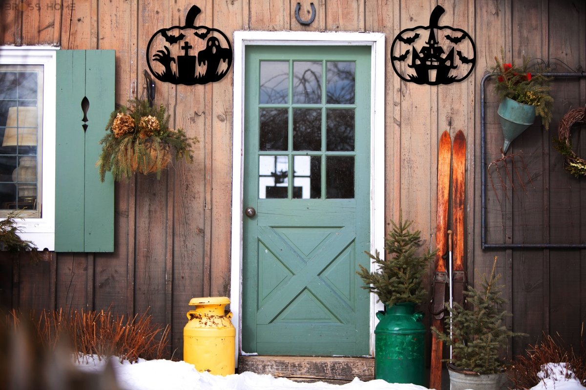 Metal Pumpkin Wall Decor - BrossHome Metal Wall Art