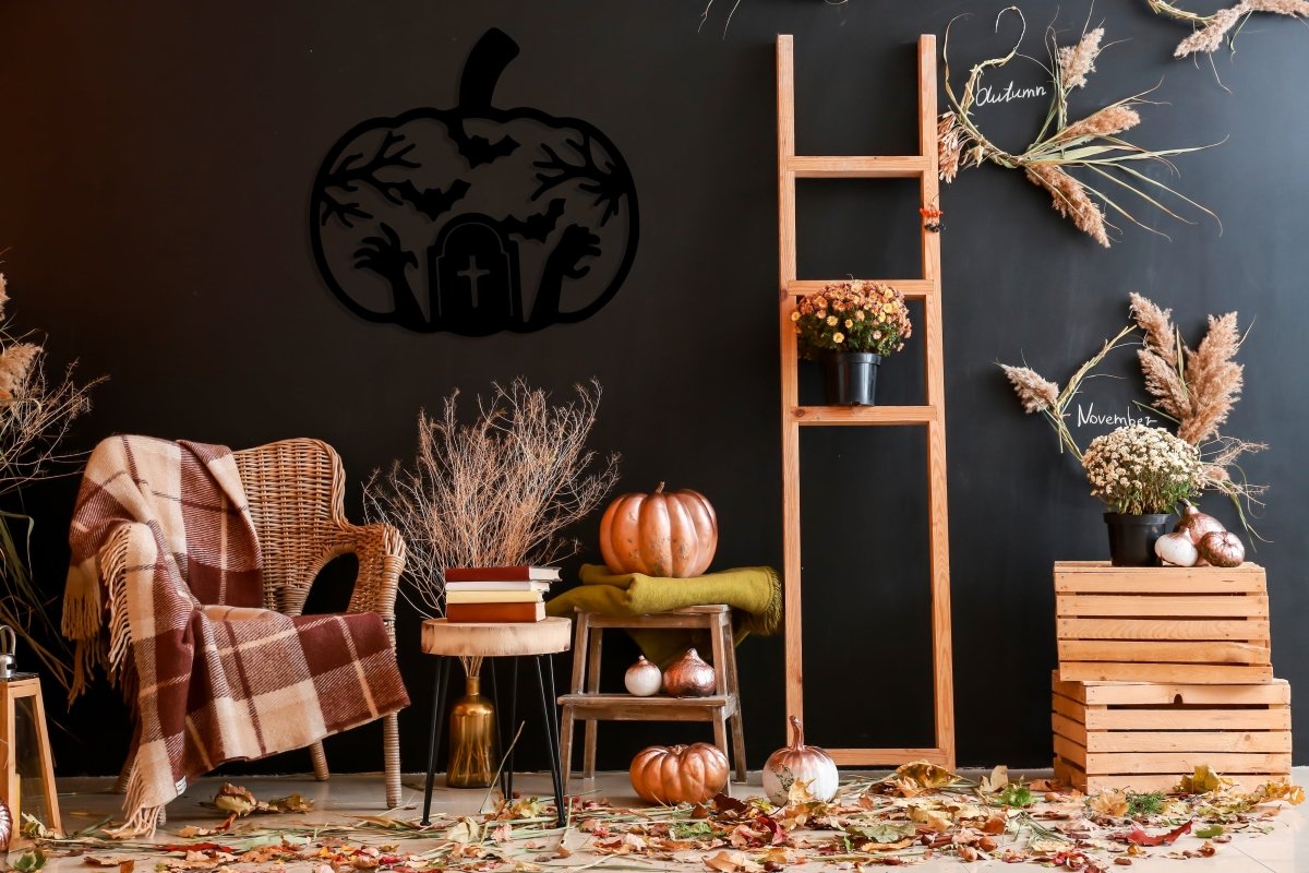 Metal Pumpkin Wall Decor - BrossHome Metal Wall Art