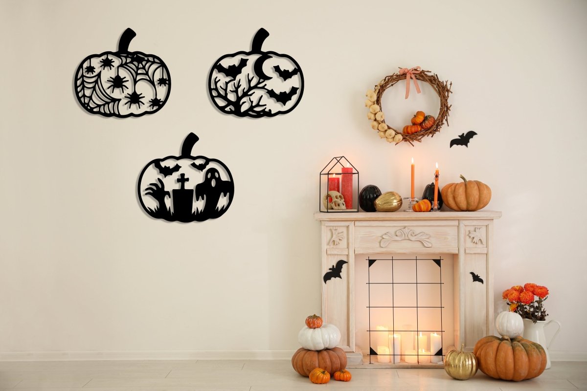 Metal Pumpkin Wall Decor - BrossHome Metal Wall Art