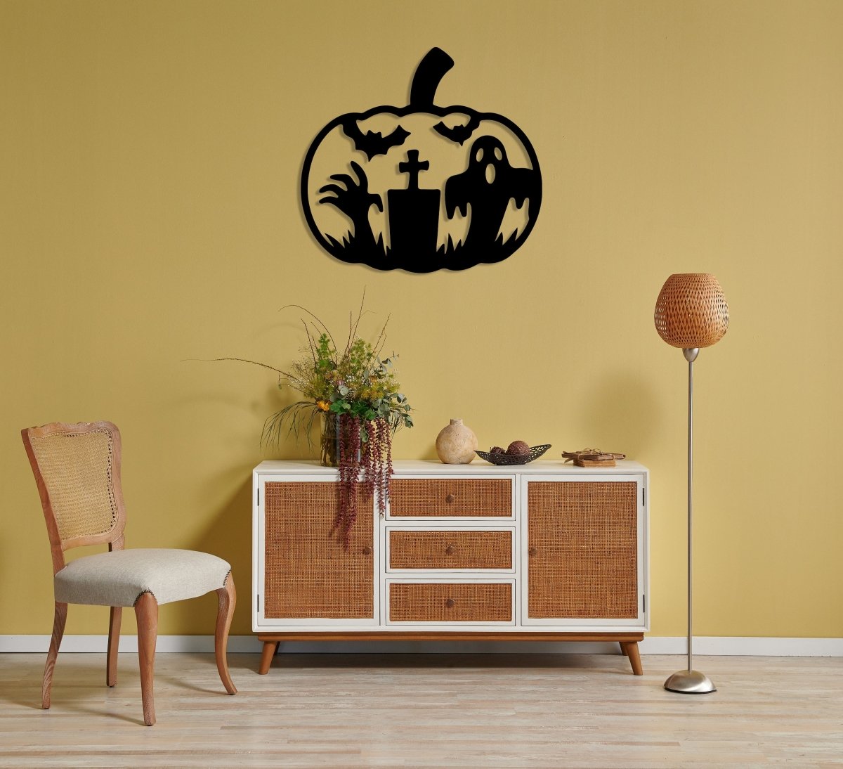 Metal Pumpkin Wall Decor - BrossHome Metal Wall Art