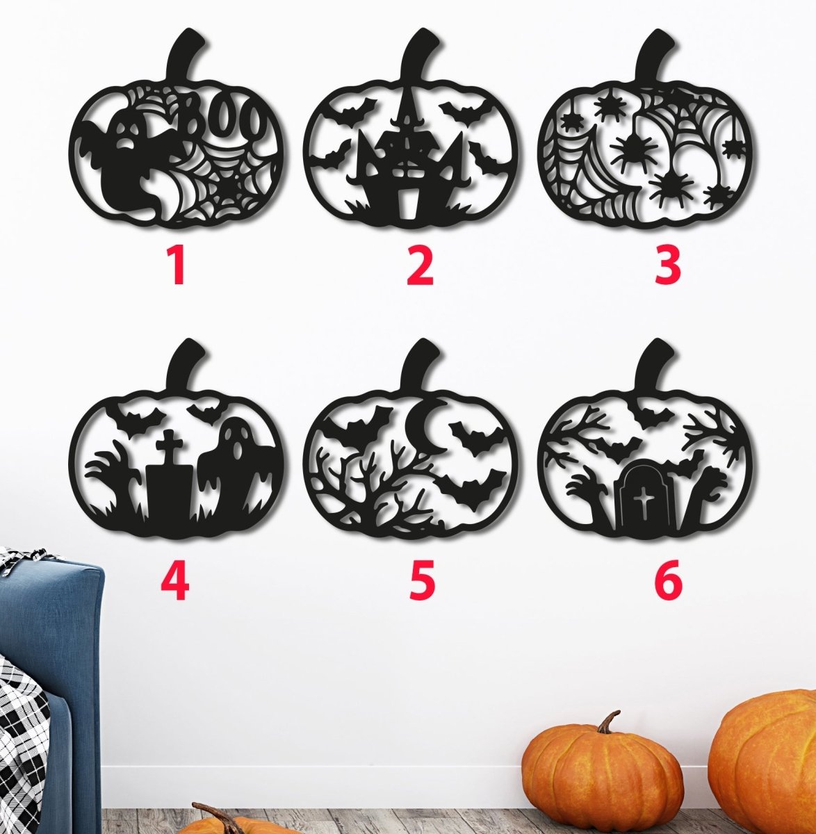 Metal Pumpkin Wall Decor - BrossHome Metal Wall Art