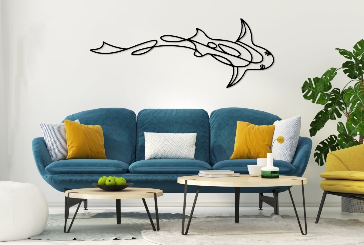 Metal Shark Wall Art - BrossHome Metal Wall Art
