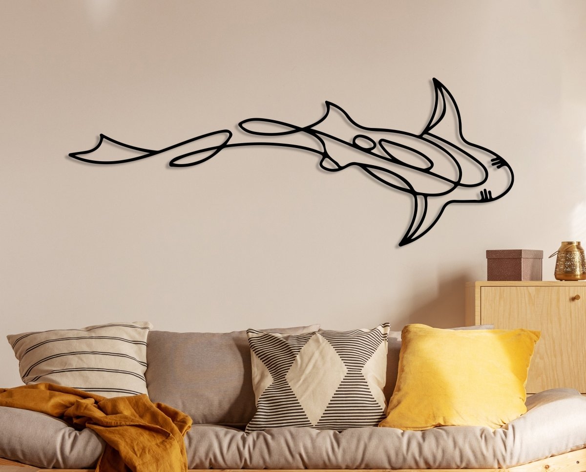 Metal Shark Wall Art - BrossHome Metal Wall Art