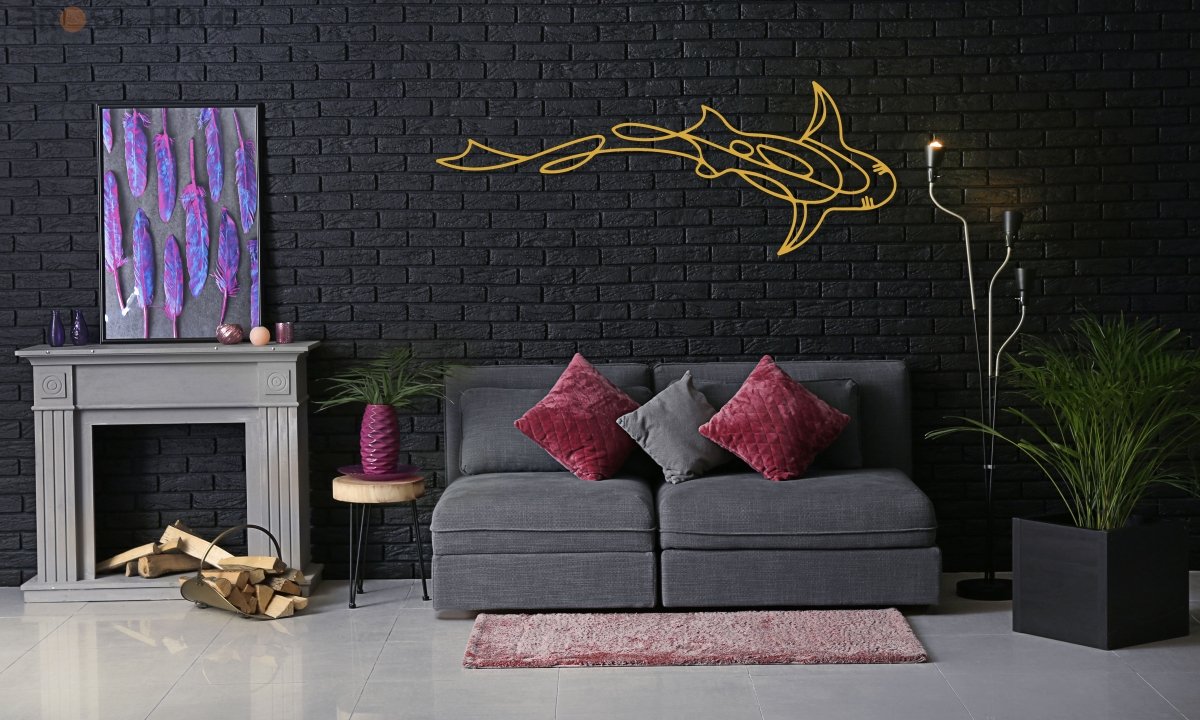 Metal Shark Wall Art - BrossHome Metal Wall Art