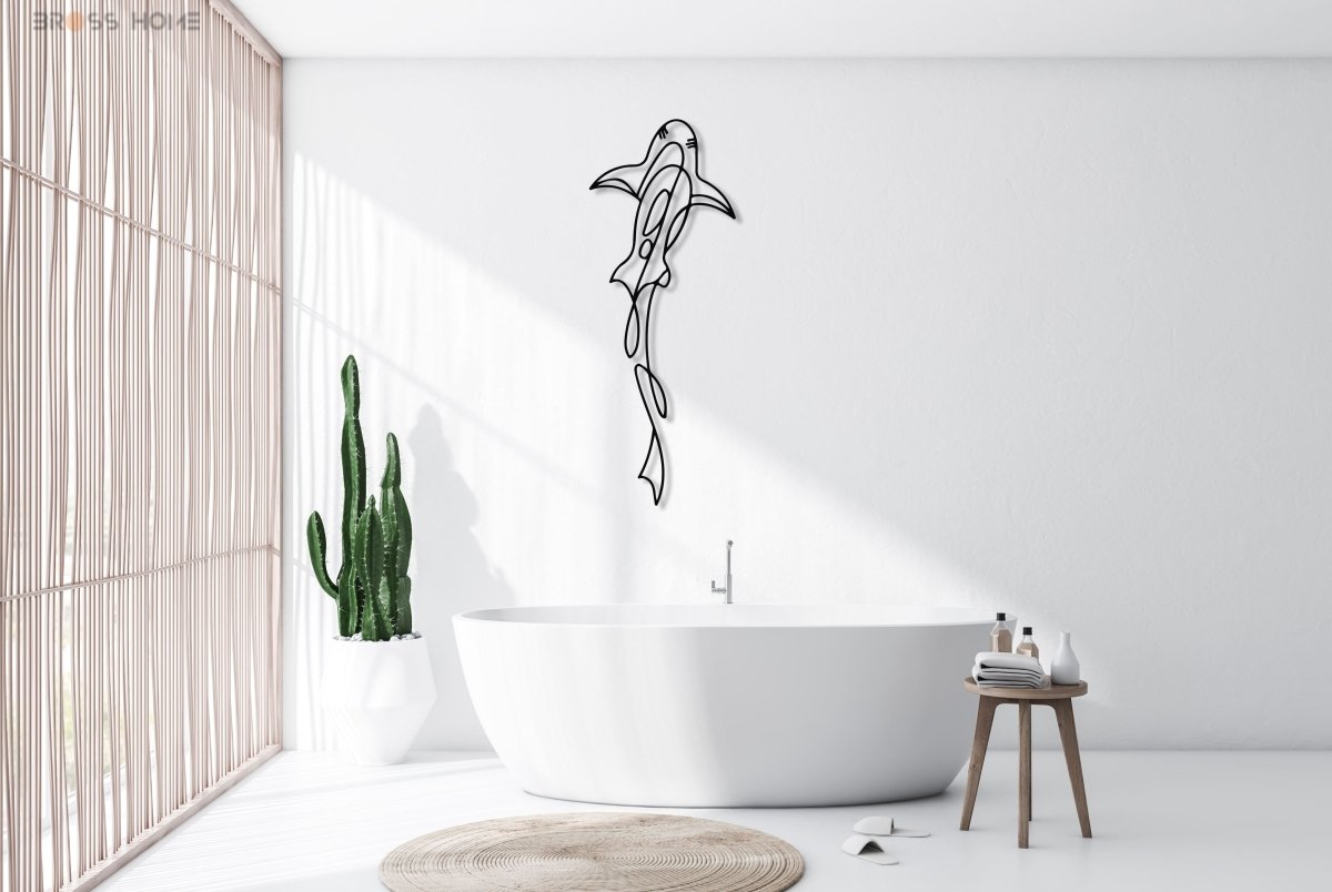 Metal Shark Wall Art - BrossHome Metal Wall Art