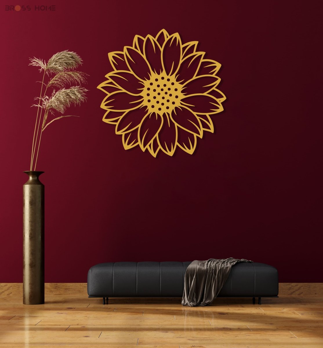 Metal Sunflower Wall Art - BrossHome Metal Wall Art