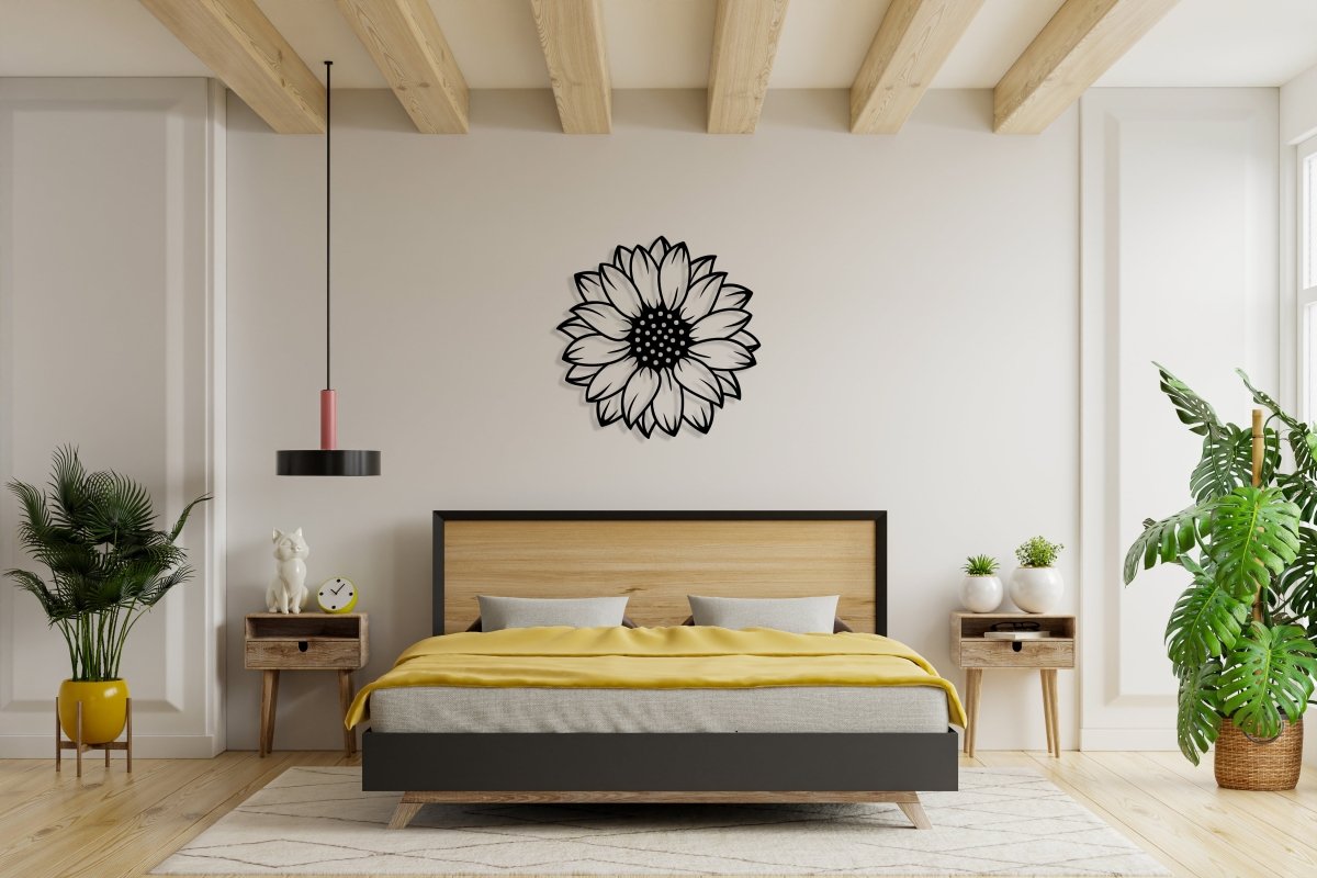 Metal Sunflower Wall Art - BrossHome Metal Wall Art