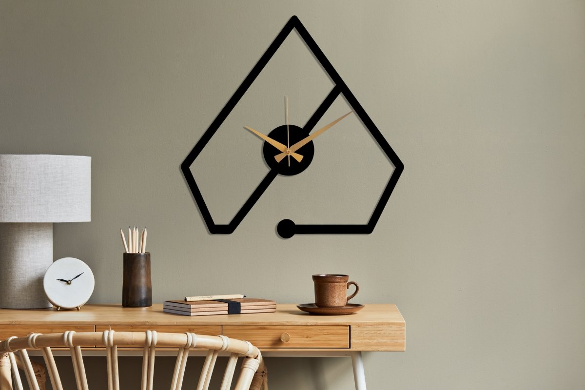 Minimalist Black Metal Wall Clock Art - BrossHome Metal Wall Art
