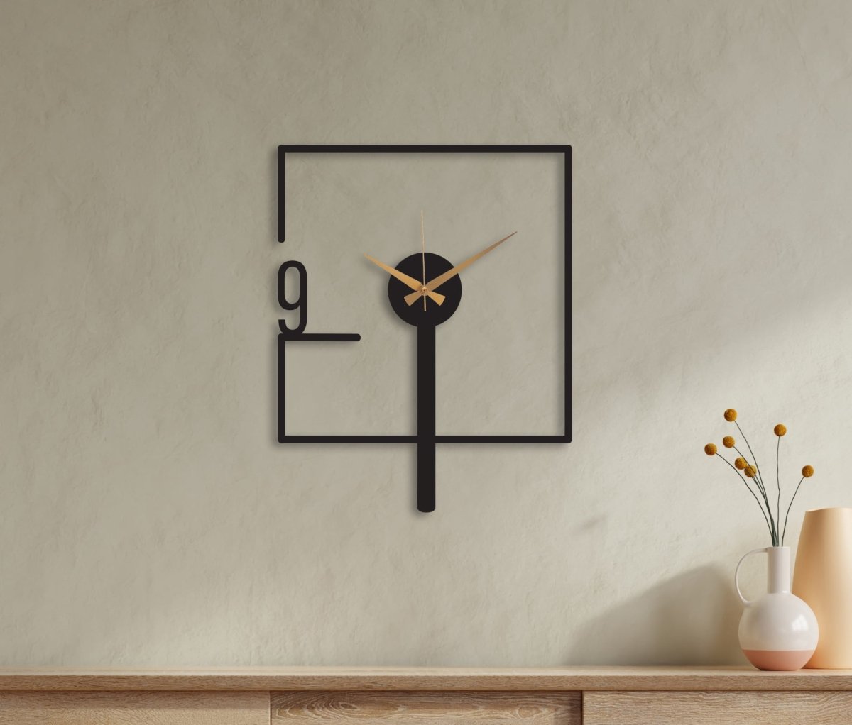 Minimalist Metal Wall Clock - BrossHome Metal Wall Art