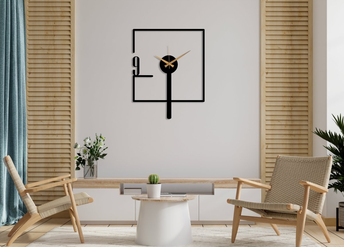 Minimalist Metal Wall Clock - BrossHome Metal Wall Art