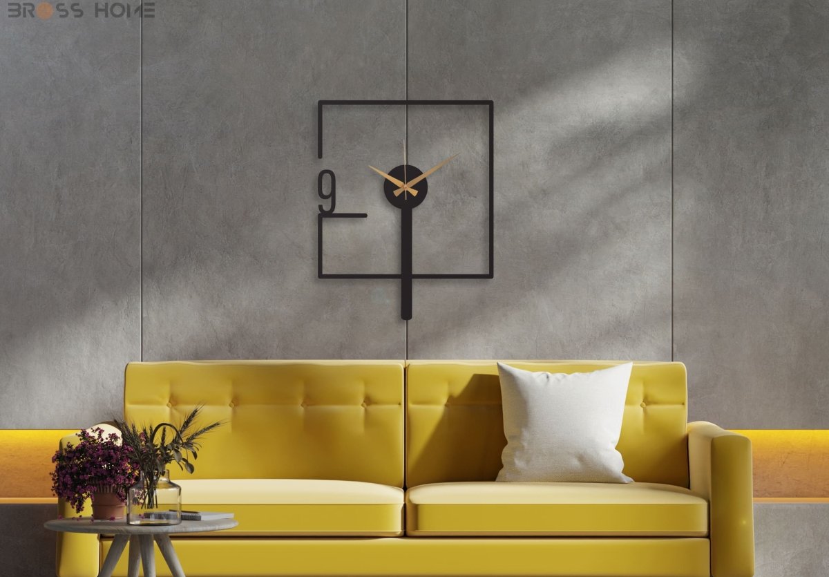 Minimalist Metal Wall Clock - BrossHome Metal Wall Art