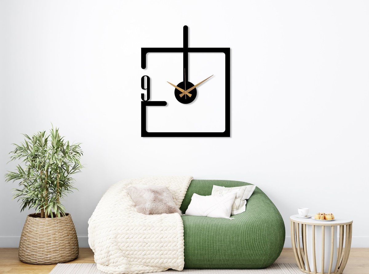 Minimalist Metal Wall Clock (Thick Framed) - BrossHome Metal Wall Art