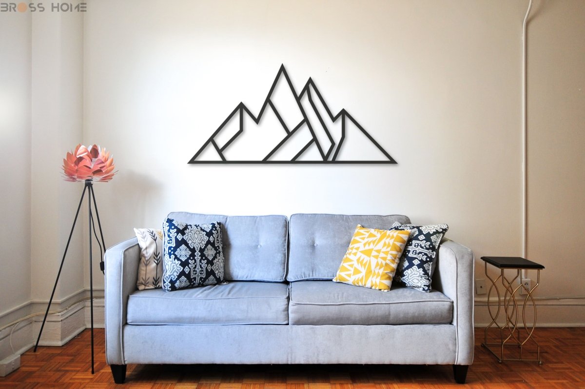 Minimalist Mountain Metal Wall Art - BrossHome Metal Wall Art