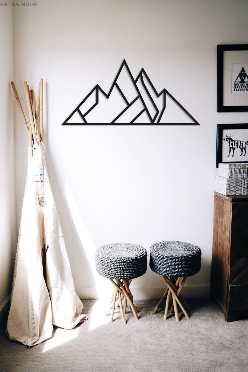 Minimalist Mountain Metal Wall Art - BrossHome Metal Wall Art