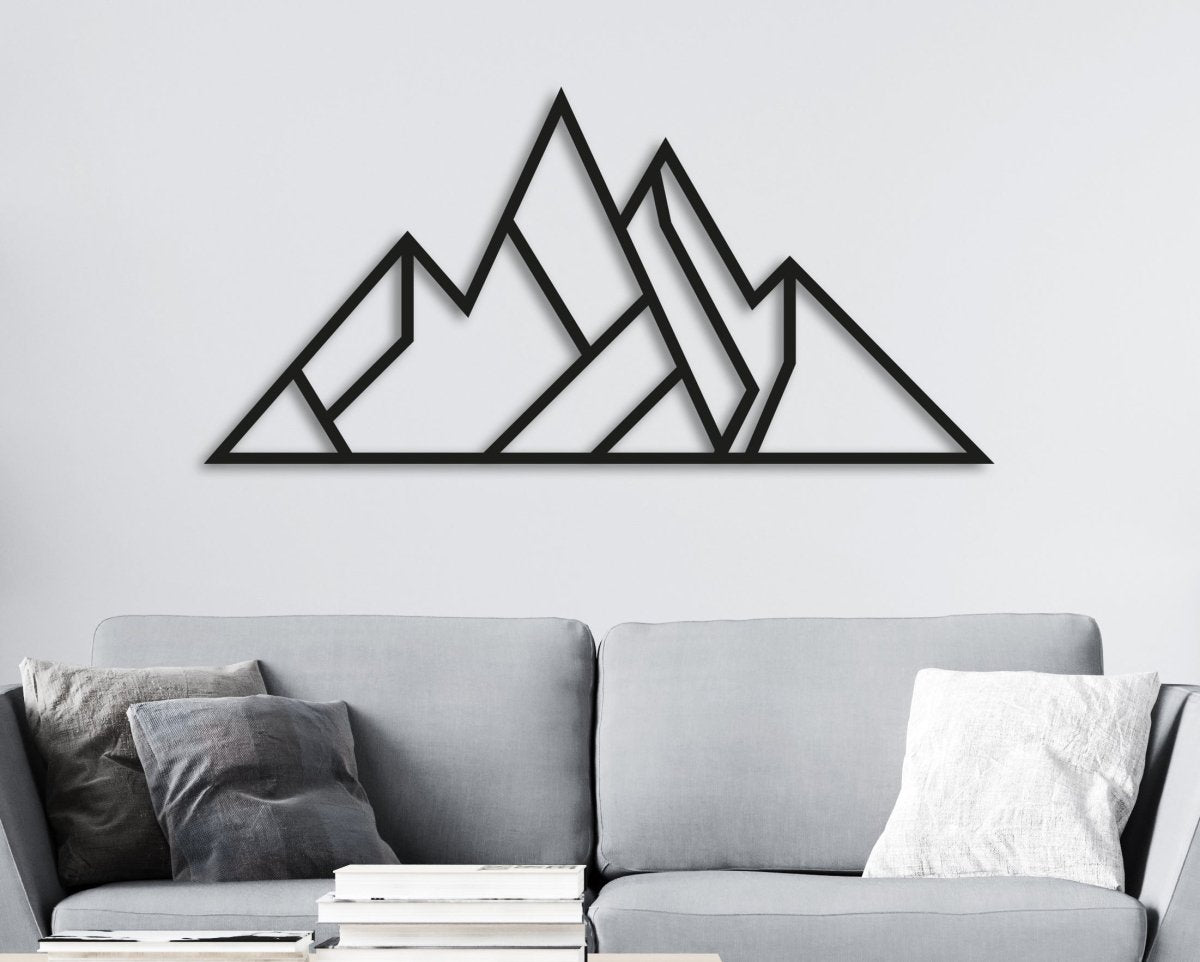 Minimalist Mountain Metal Wall Art - BrossHome Metal Wall Art