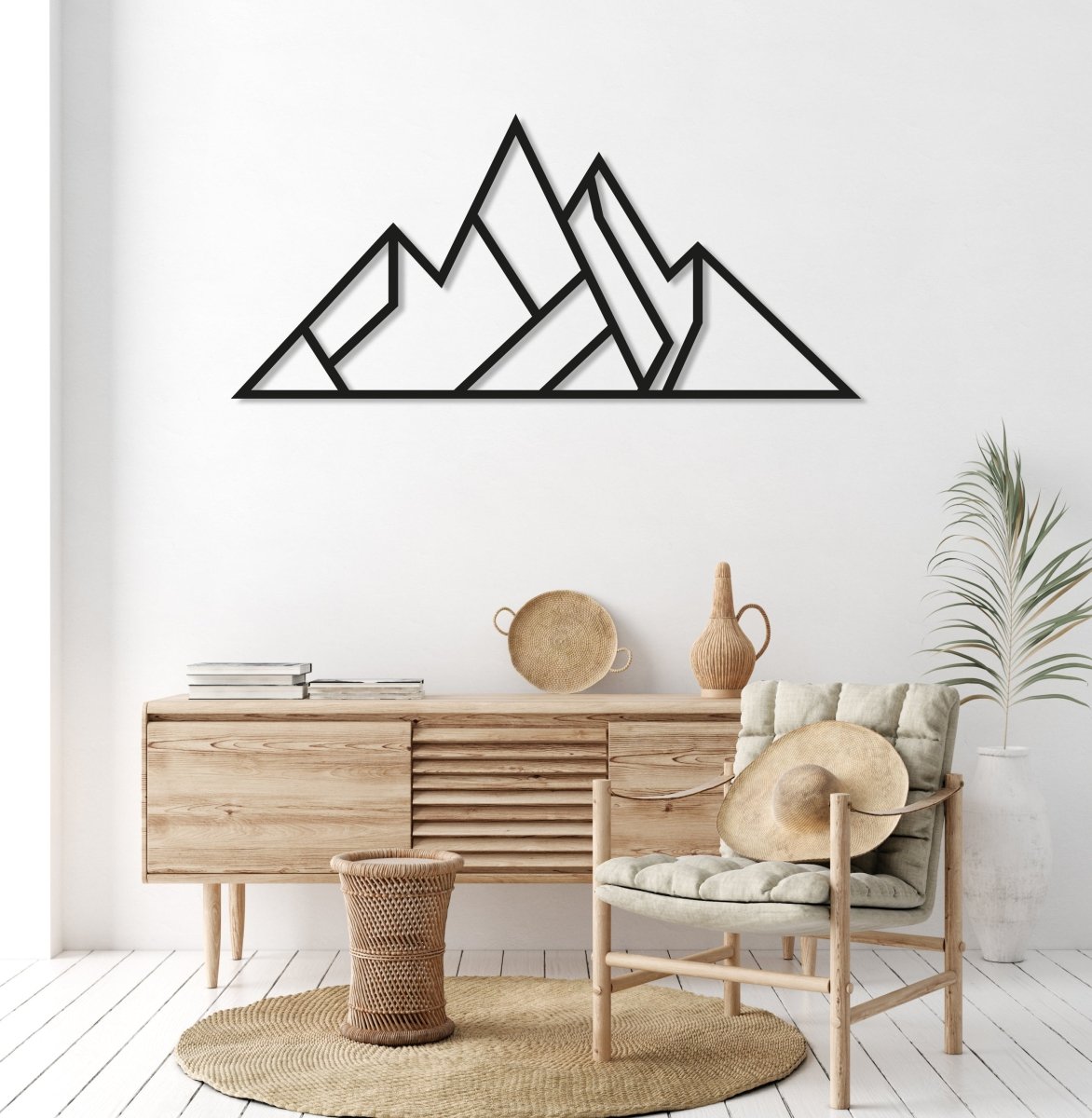 Minimalist Mountain Metal Wall Art - BrossHome Metal Wall Art