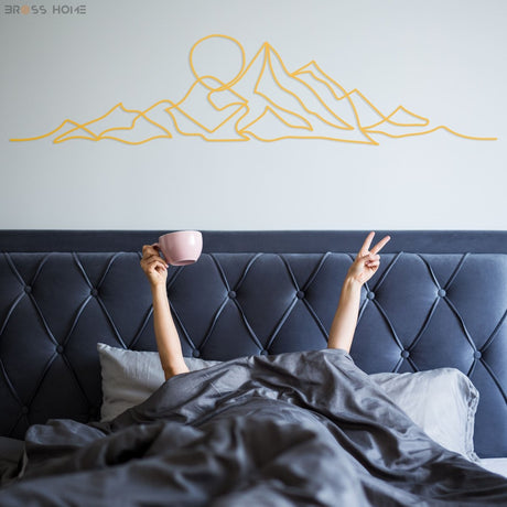 Minimalist Mountain Wall Art - BrossHome Metal Wall Art