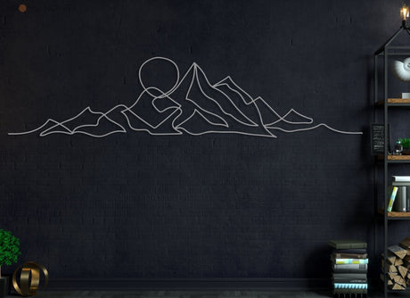 Minimalist Mountain Wall Art - BrossHome Metal Wall Art