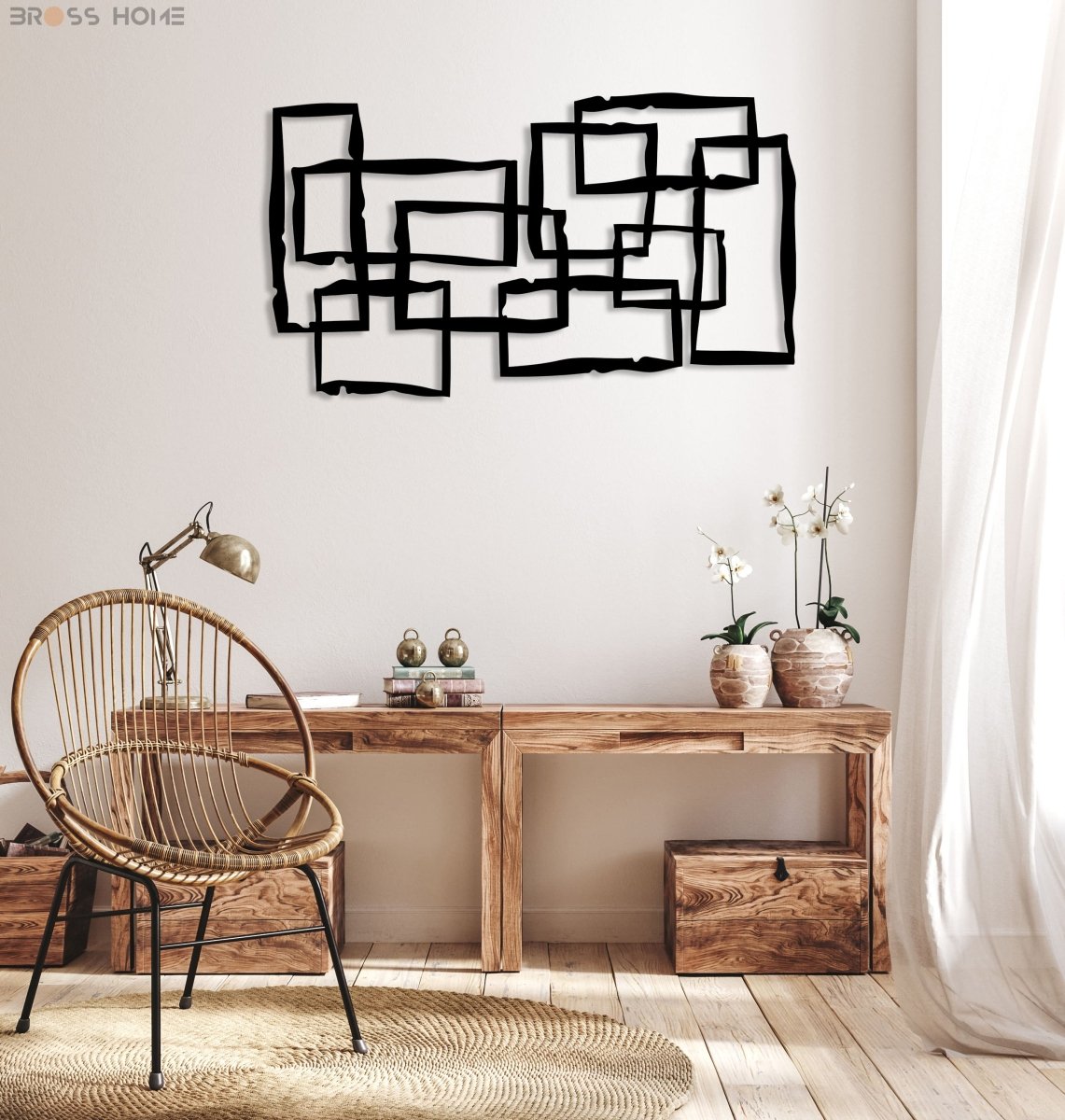 Modern Abstract Metal Wall Art - BrossHome Metal Wall Art