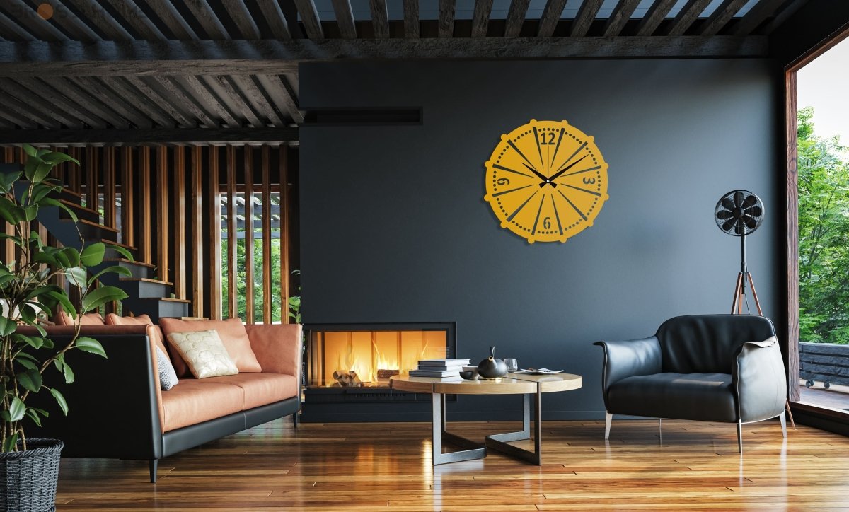 Modern Industrial Wall Clock Art - BrossHome Metal Wall Art