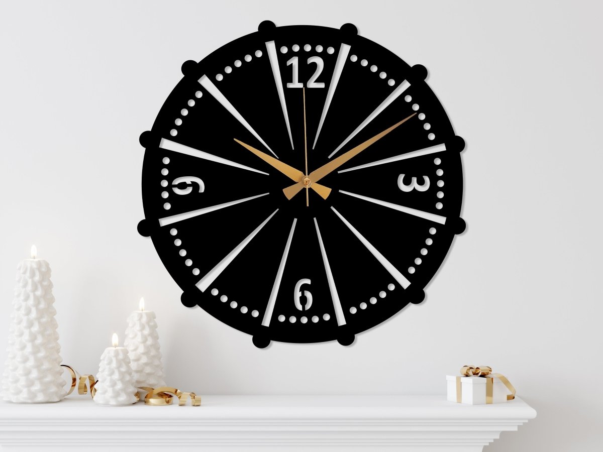 Modern Industrial Wall Clock Art - BrossHome Metal Wall Art
