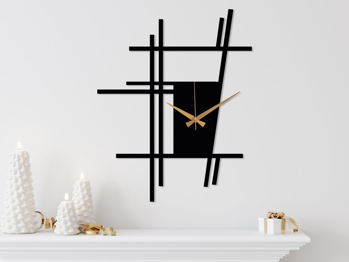 Modern Living Room Metal Wall Clock - BrossHome Metal Wall Art
