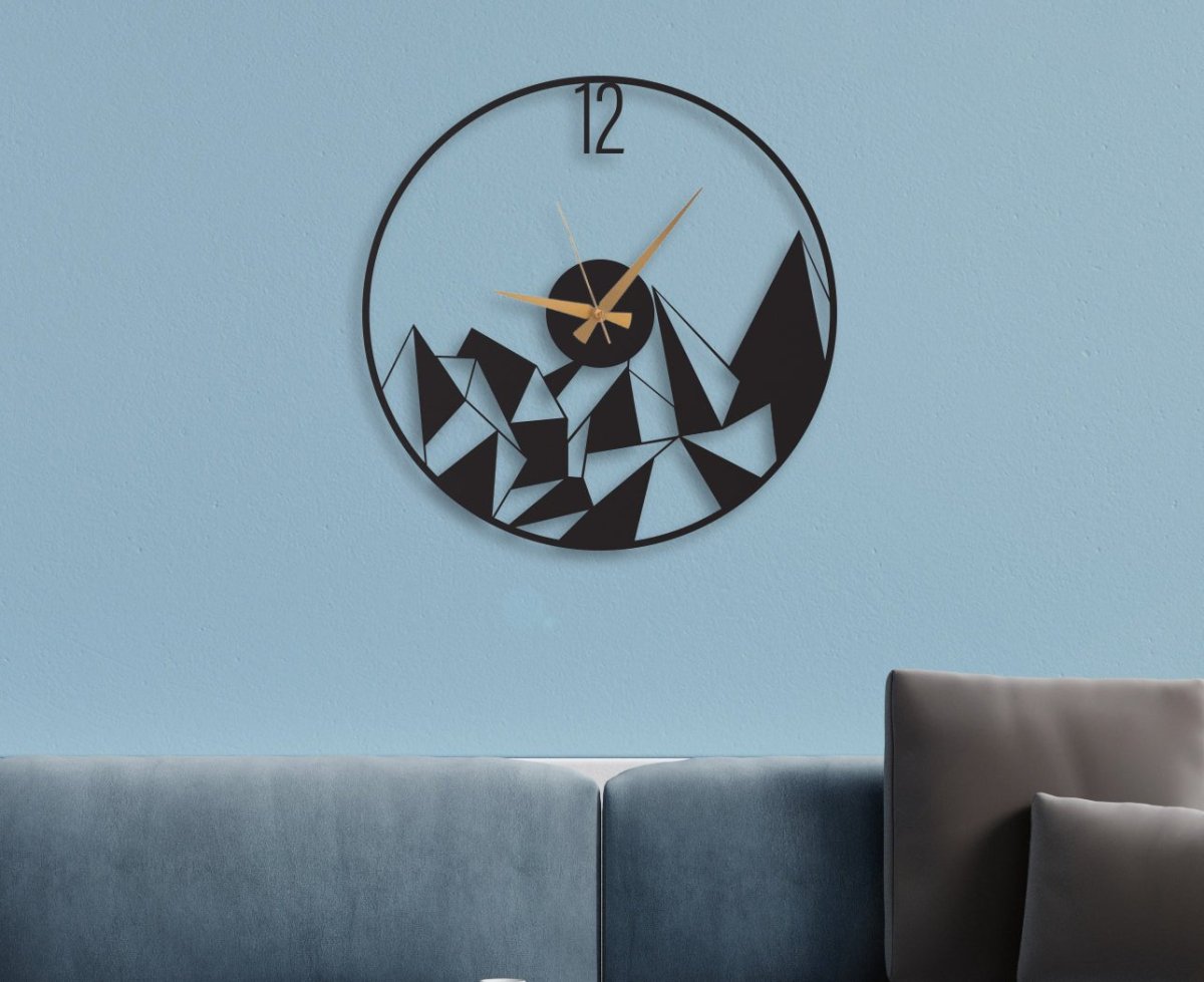 Modern Living Room Wall Clocks - BrossHome Metal Wall Art