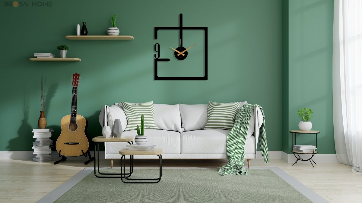 Modern minimalist Oversize Wall Clock - BrossHome Metal Wall Art
