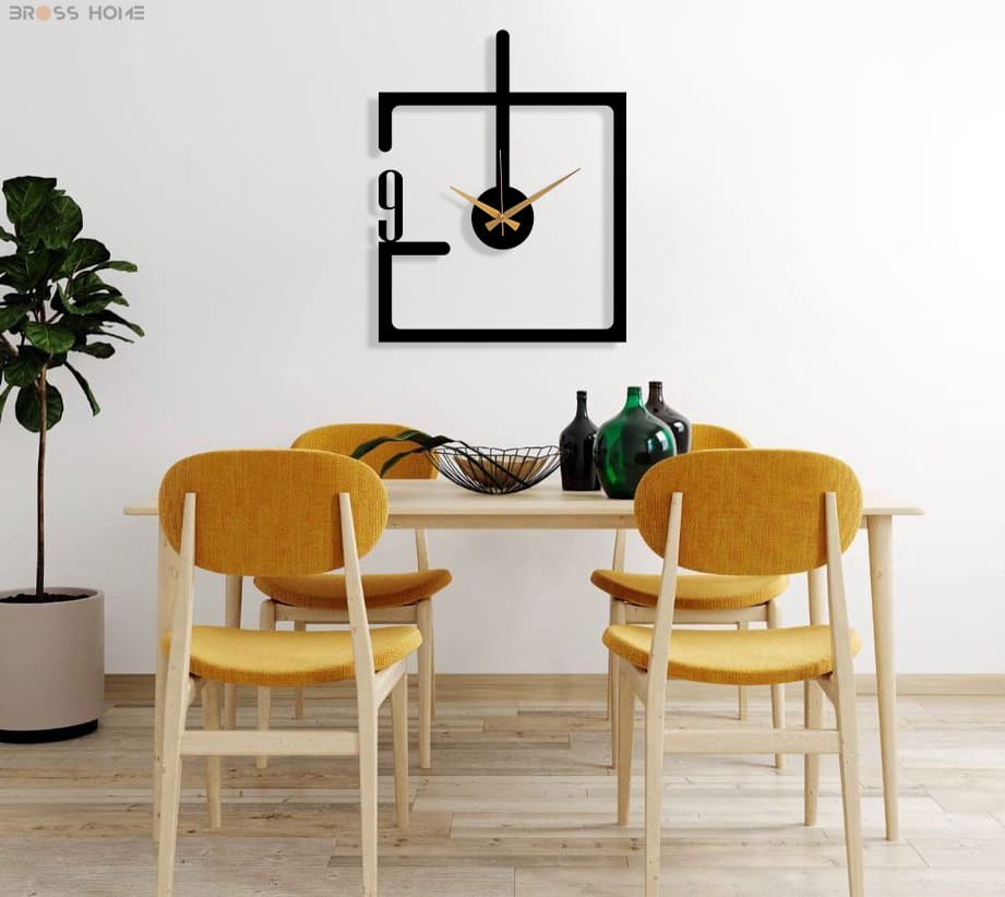 Modern minimalist Oversize Wall Clock - BrossHome Metal Wall Art