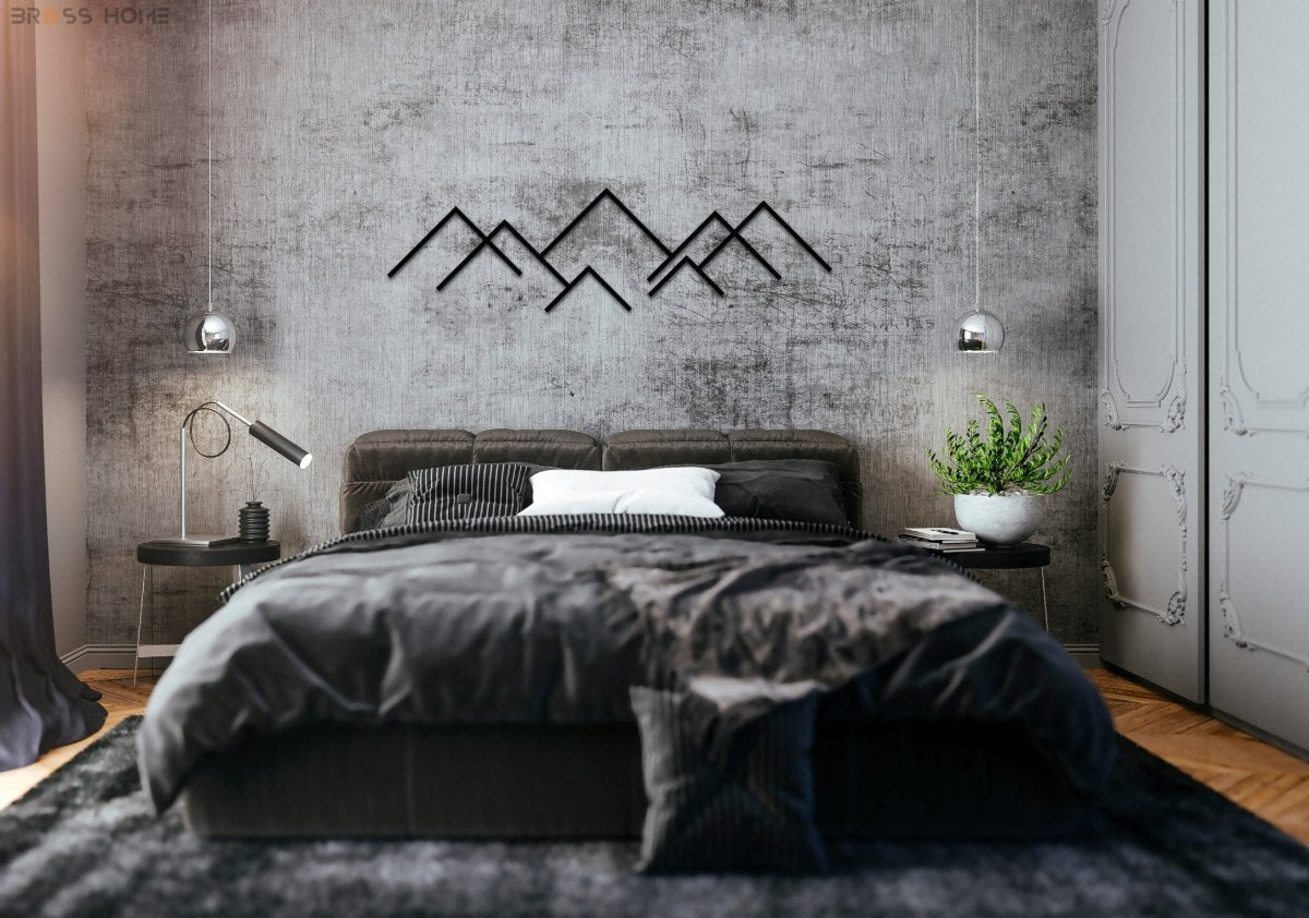 Modern Minimalist Wall Art (Stripes Set Of 3) - BrossHome Metal Wall Art