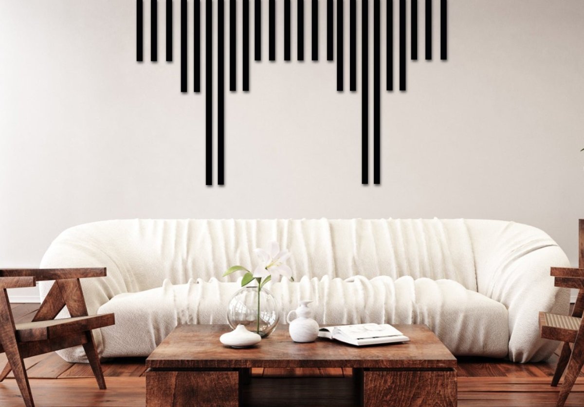 Modern Minimalist Wall Art (Stripes Set Of 3) - BrossHome Metal Wall Art