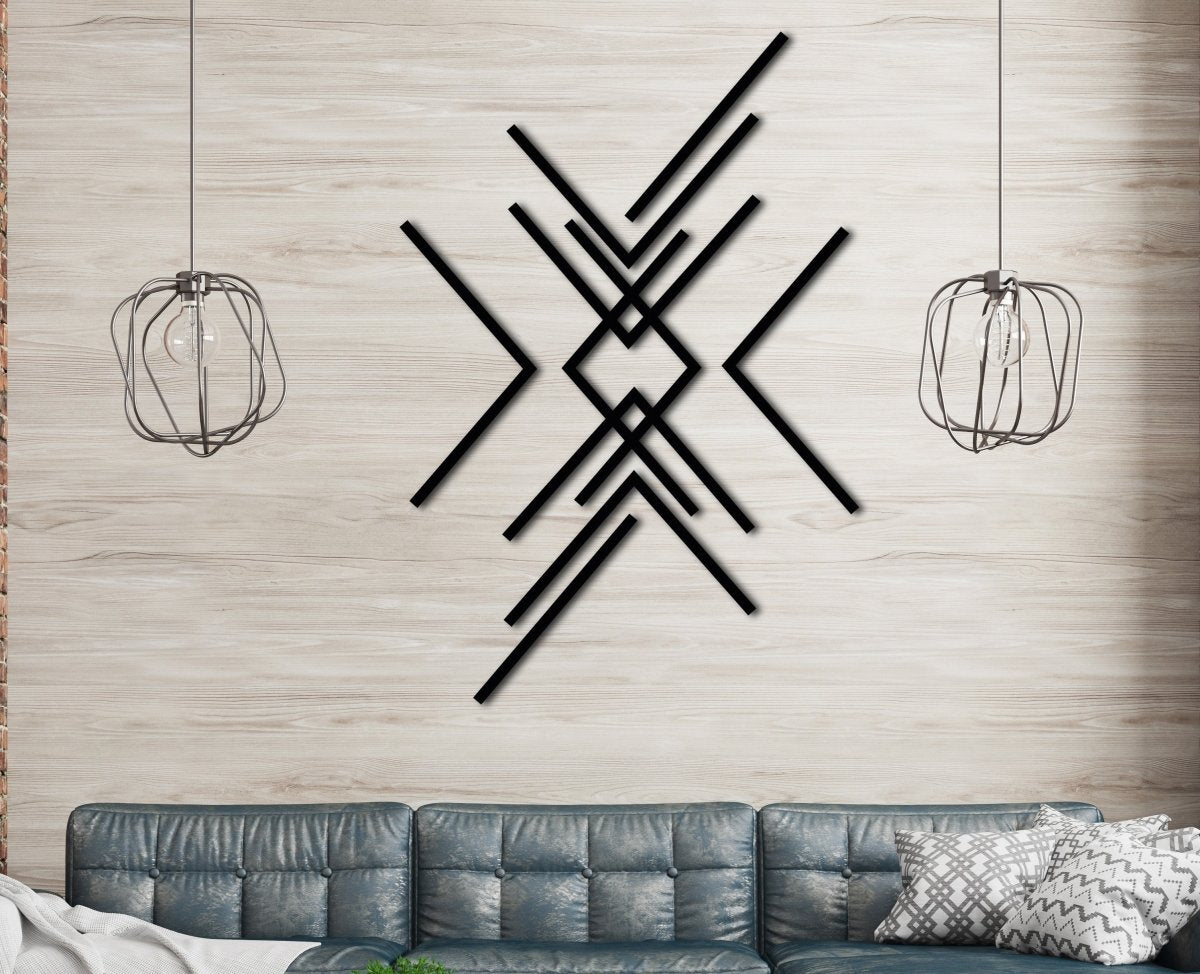 Modern Minimalist Wall Art (Stripes Set Of 3) - BrossHome Metal Wall Art