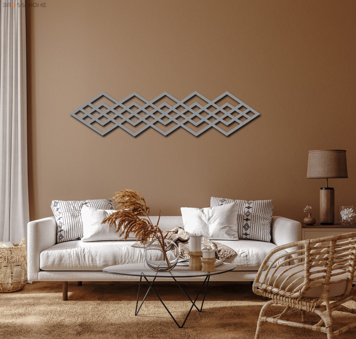 Modern Minimalist Wall Art (Stripes Set Of 3) - BrossHome Metal Wall Art