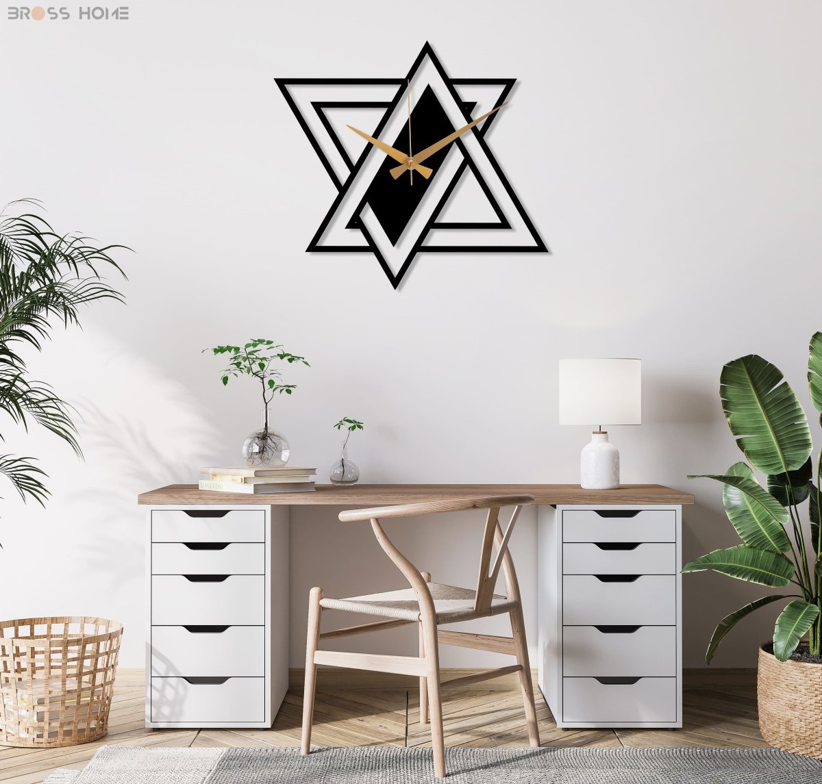 Modern Minimalist Wall Clock - BrossHome Metal Wall Art