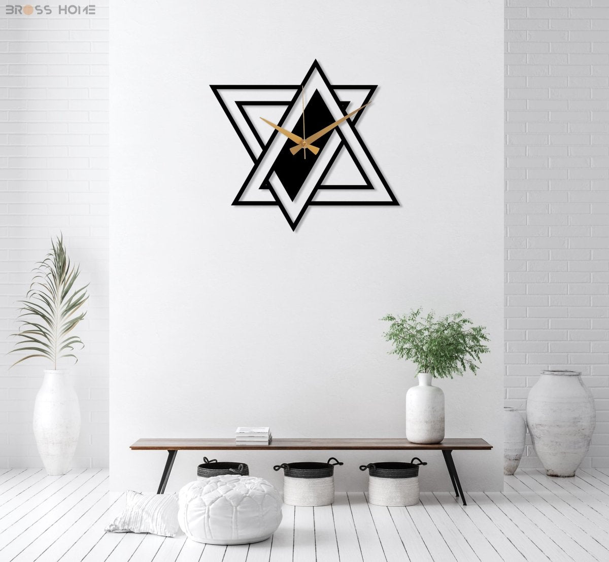 Modern Minimalist Wall Clock - BrossHome Metal Wall Art