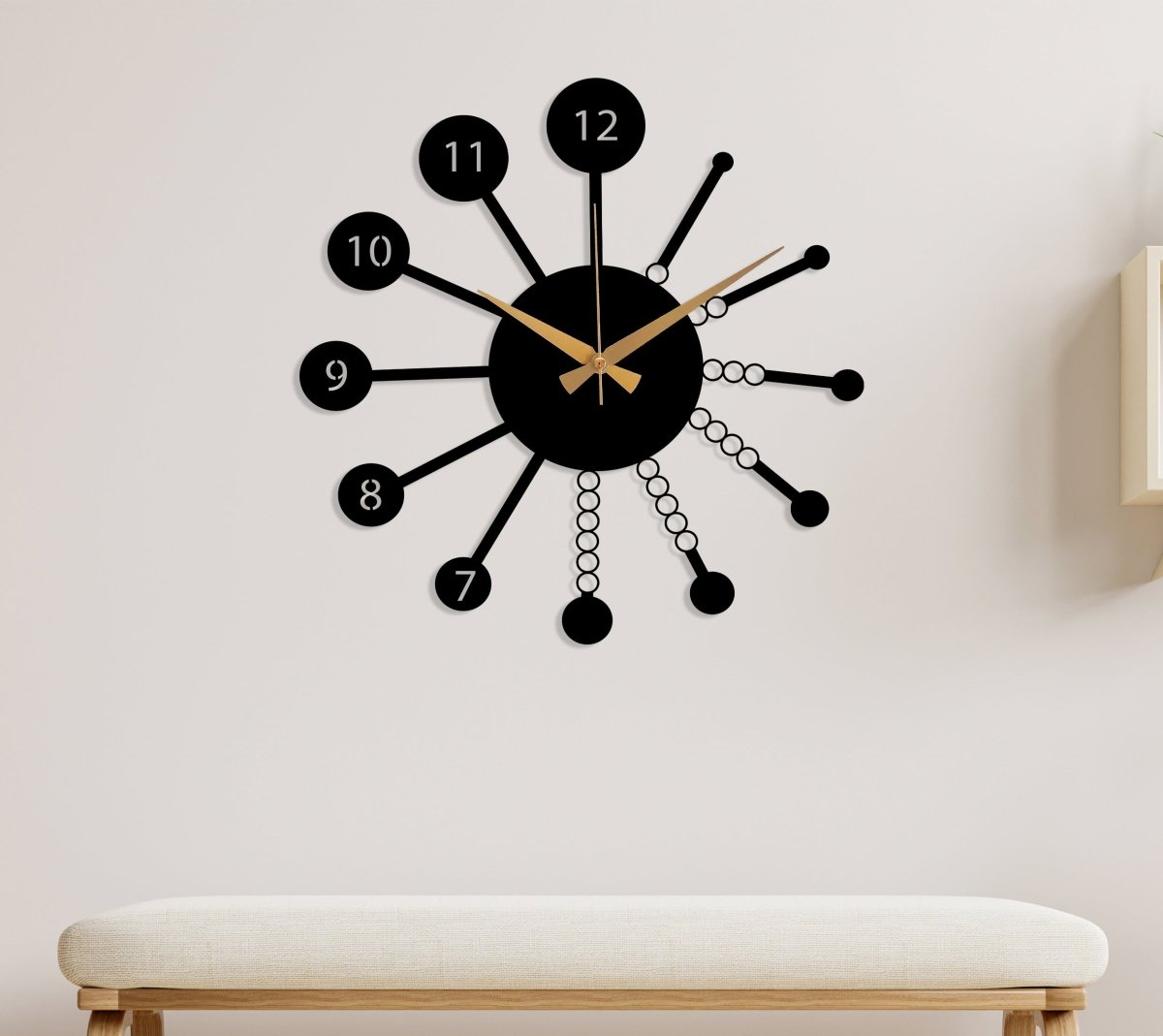 Modern Oversize Wall Clock - BrossHome Metal Wall Art
