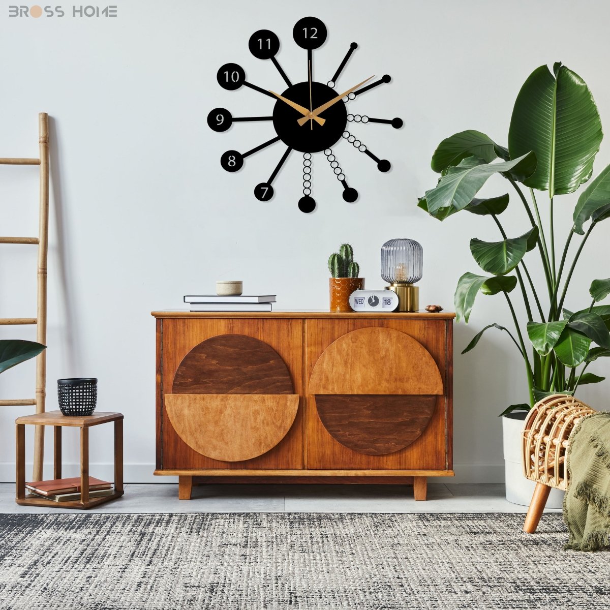 Modern Oversize Wall Clock - BrossHome Metal Wall Art