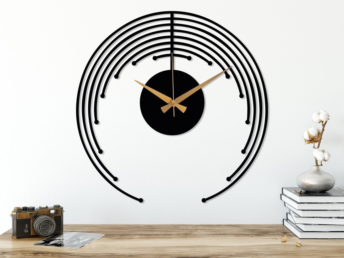 Modern Silent Wall Clock - BrossHome Metal Wall Art